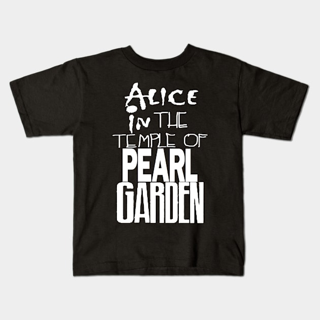 Alice in The Temple Of Pearl Garden White Kids T-Shirt by omarbardisy